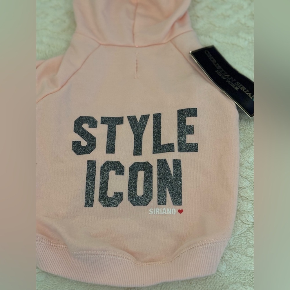 Designer Christian Siriano Pink 'Style Icon' Hoodie